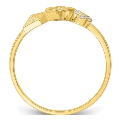 10K Yellow Gold CZ Ring – view 2