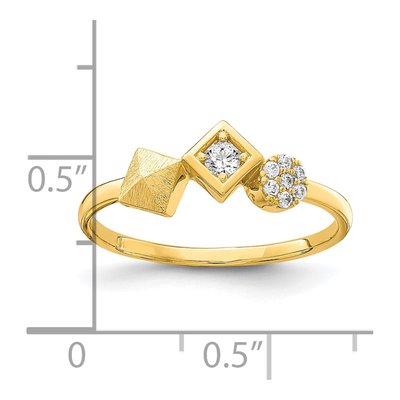 10K Yellow Gold CZ Ring – view 4