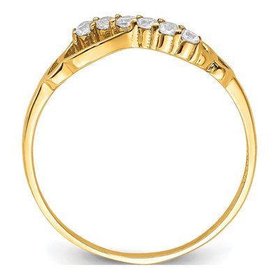 10K Yellow Gold CZ Infinity Ring – view 3