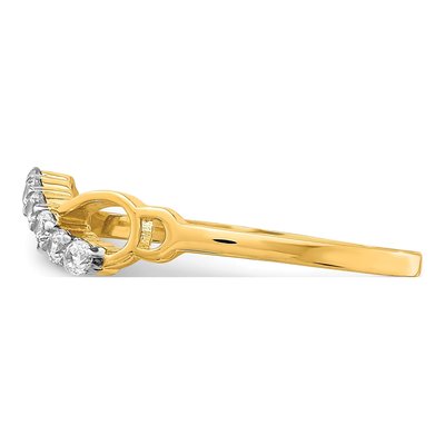 10K Yellow Gold CZ Infinity Ring – view 4