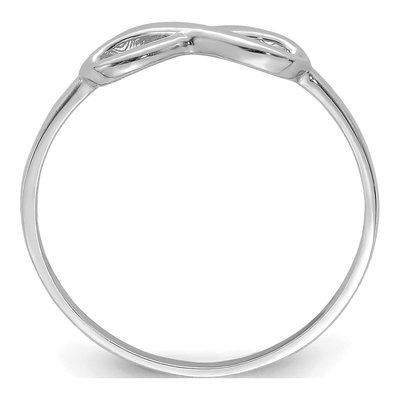 10K White Gold Infinity Ring – view 2
