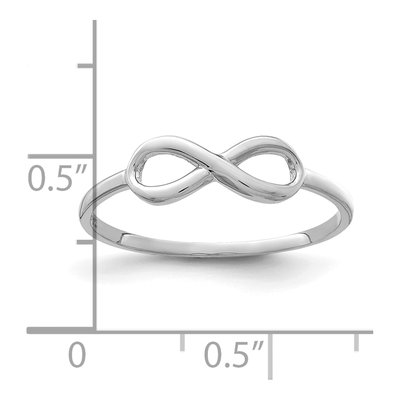 10K White Gold Infinity Ring – view 4
