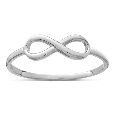 10K White Gold Infinity Ring