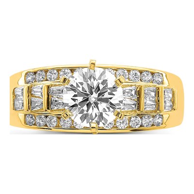 10K Yellow Gold CZ Fancy Engagement Ring – view 5