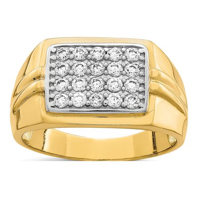 Men's 10K Yellow Gold CZ Ring