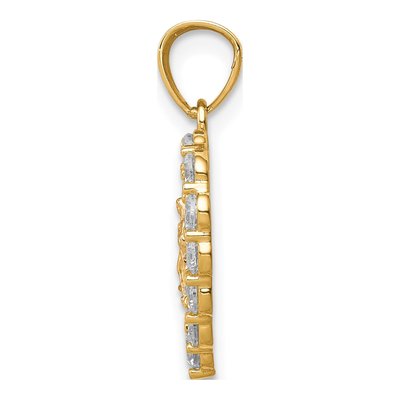 10K Two-Tone Gold CZ Our of Guadalupe Pendant – view 3