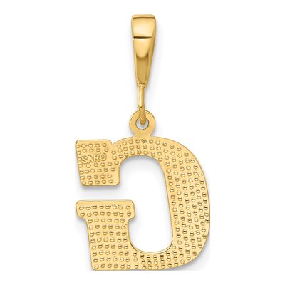 10K Yellow Gold Initial G Pendant – view 5