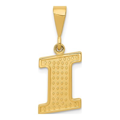 10K Yellow Gold Initial I Pendant