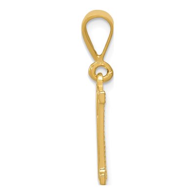 10K Yellow Gold Initial M Pendant – view 3
