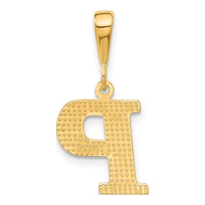 10K Yellow Gold Initial P Pendant – view 5