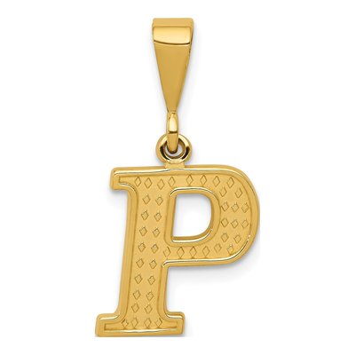 10K Yellow Gold Initial P Pendant