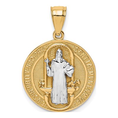 10K Yellow Gold San Benito Medal Pendant
