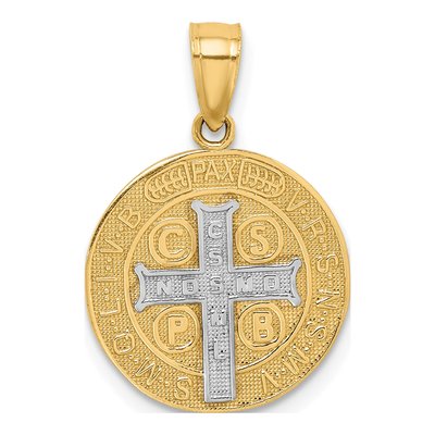 10K Yellow Gold San Benito Medal Pendant – view 4