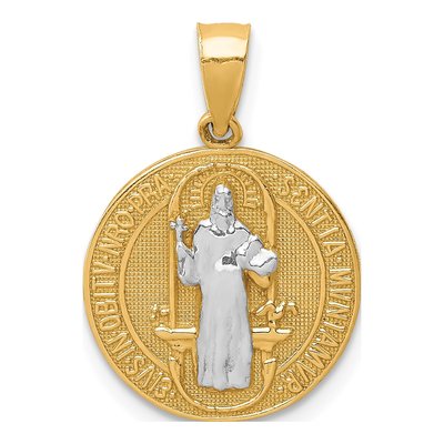 10K Yellow Gold San Benito Medal Pendant