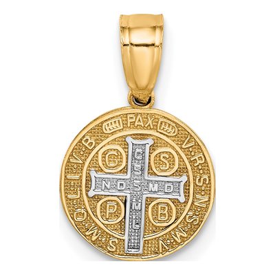 10K Yellow Gold San Benito Medal Pendant – view 4