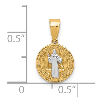 10K Yellow Gold San Benito Medal Pendant – view 5