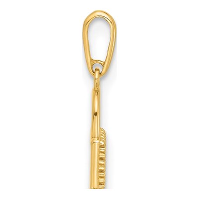 10K Yellow Gold CZ Padlock Charm – view 3