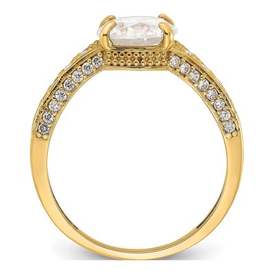 10K Yellow Gold CZ Ring – view 2