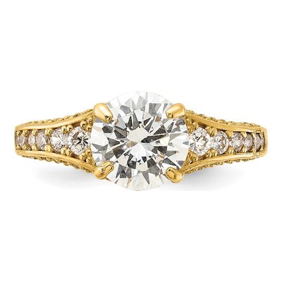 10K Yellow Gold CZ Ring – view 4