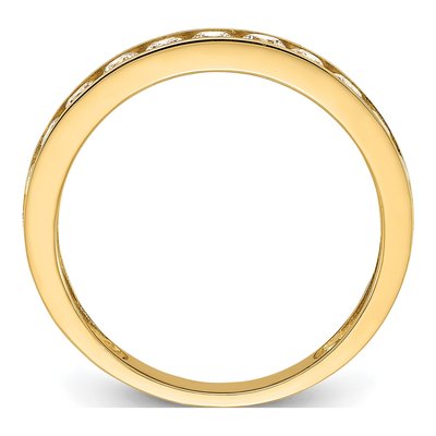 10K Yellow Gold 3.2mm CZ Channel Wedding Band – view 2