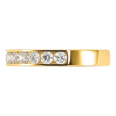 10K Yellow Gold 3.2mm CZ Channel Wedding Band – view 3