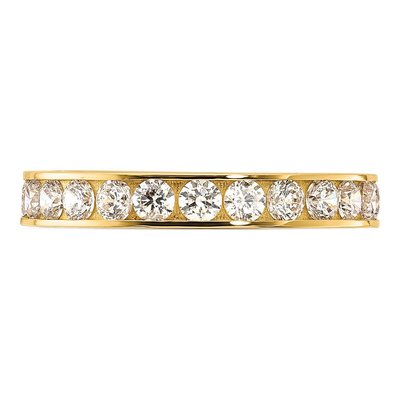 10K Yellow Gold 3.2mm CZ Channel Wedding Band – view 4