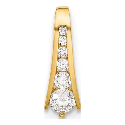 10K Yellow Gold Graduated CZ Charm