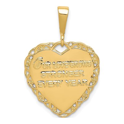 10K Yellow Gold 50th Anniversary Heart Charm – view 5