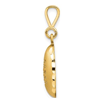 10K Yellow Gold Football Pendant – view 3