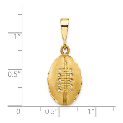 10K Yellow Gold Football Pendant – view 4
