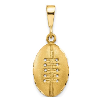10K Yellow Gold Football Pendant