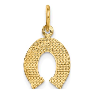 10K Yellow Gold Small Horseshoe Charm – view 5
