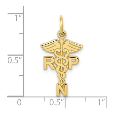 10K Yellow Gold RPN Nurse Pendant – view 4