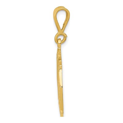 10K Yellow Gold Fire Rescue Medal Pendant – view 3