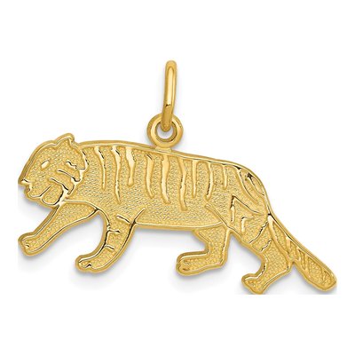 10K Yellow Gold Tiger Pendant