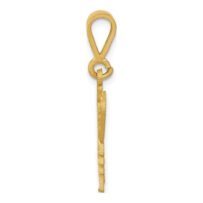 10K Yellow Gold Large Butterfly Pendant – view 3