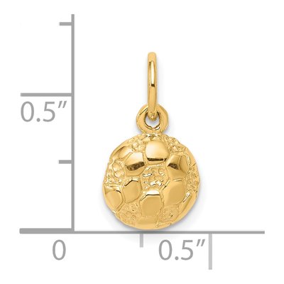 10K Yellow Gold Soccer Ball Charm – view 4