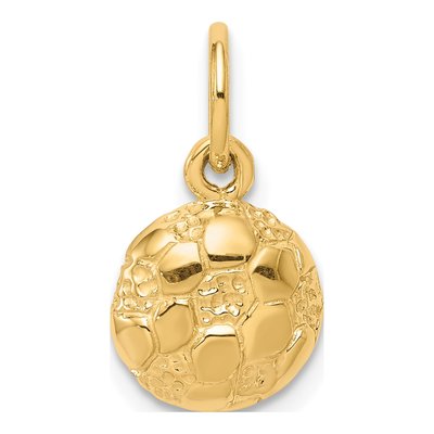 10K Yellow Gold Soccer Ball Charm