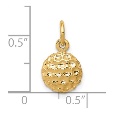 10K Yellow Gold Golf Ball Pendant – view 4