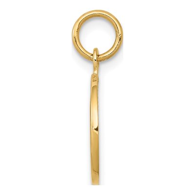 10K Yellow Gold Round Angel Pendant – view 3