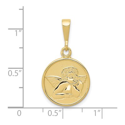 10K Yellow Gold Raphael Angel Pendant – view 4