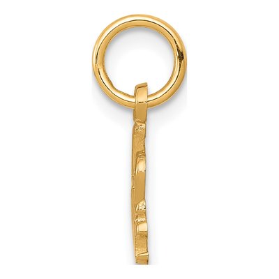 10K Yellow Gold I Heart Music Pendant – view 3
