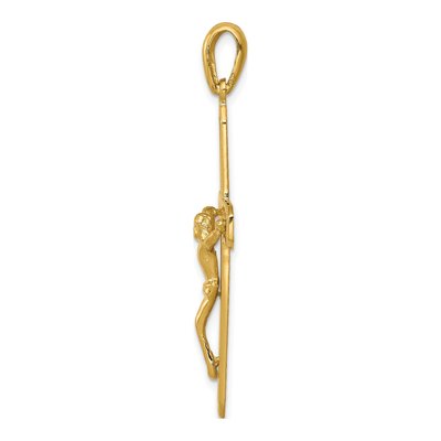 10K Yellow Gold Crucifix Pendant – view 3