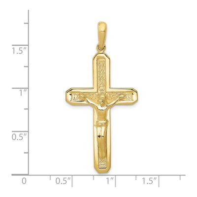 10K Yellow Gold Crucifix Pendant – view 4