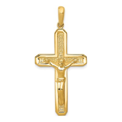10K Yellow Gold Crucifix Pendant