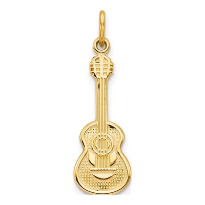 10K Yellow Gold Guitar Pendant