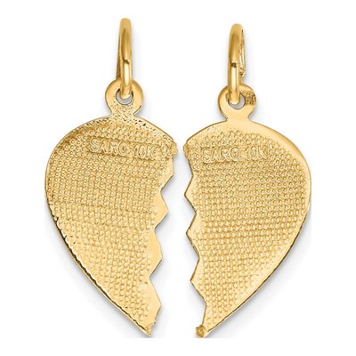 10K Yellow Gold Best Friend Heart Set Charm – view 5
