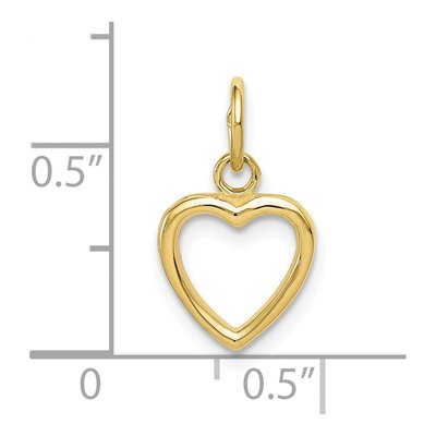 10K Yellow Gold Cut-Out Heart Pendant – view 4