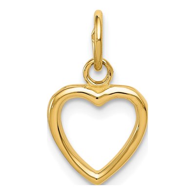 10K Yellow Gold Cut-Out Heart Pendant