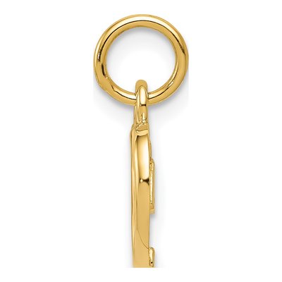 10K Yellow Gold Cut-Out Heart Pendant – view 3